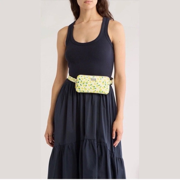 kate spade Handbags - NWT -Kate Spade New York Zip Top Leather Belt Bag Lemon Toss Fanny Pack S/M